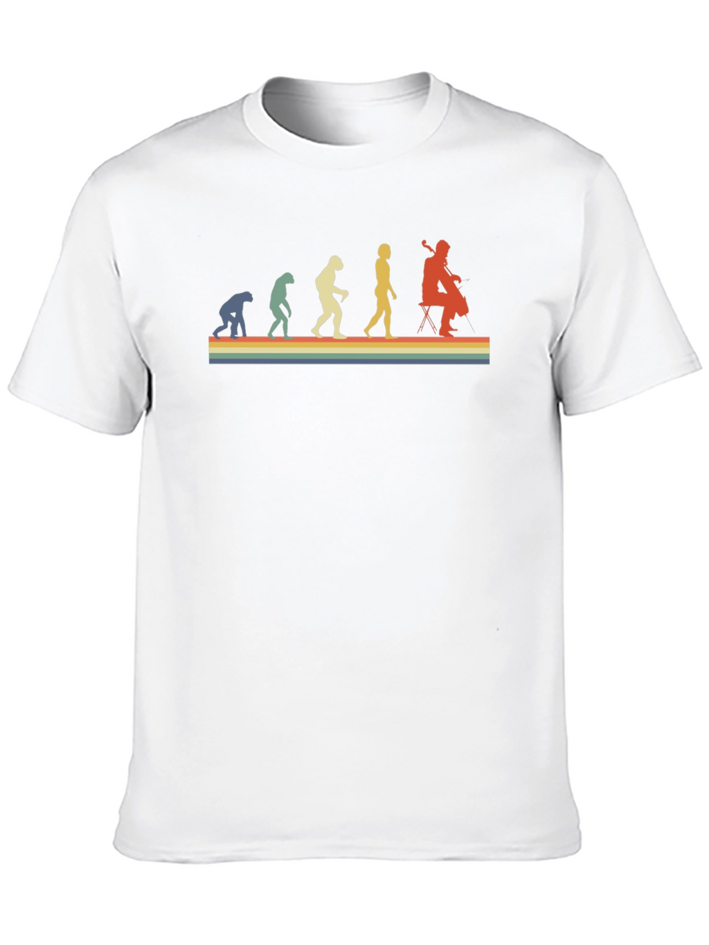 Retro Evolution of Cello Player T-Shirt