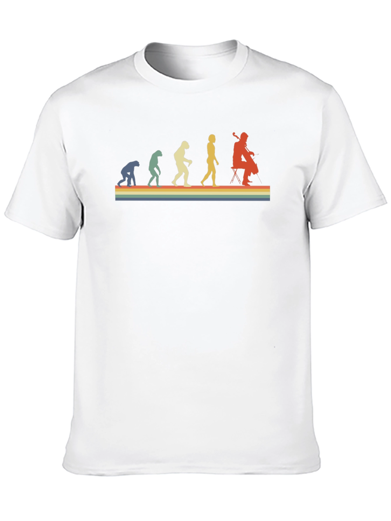Retro Evolution of Cello Player T-Shirt