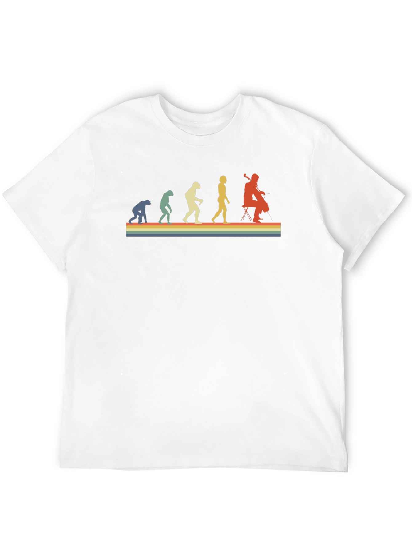 Retro Evolution of Cello Player T-Shirt