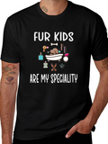 Fur Kids Are My Speciality Black T-Shirt
