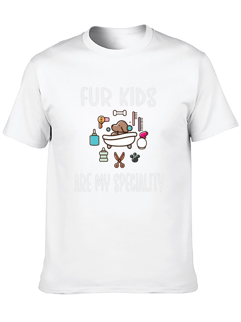 Fur Kids Are My Speciality Black T-Shirt