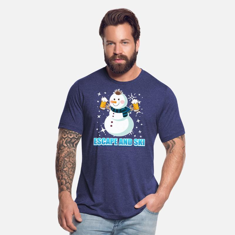 Skier Escape and Ski Snowman Beer Lovers