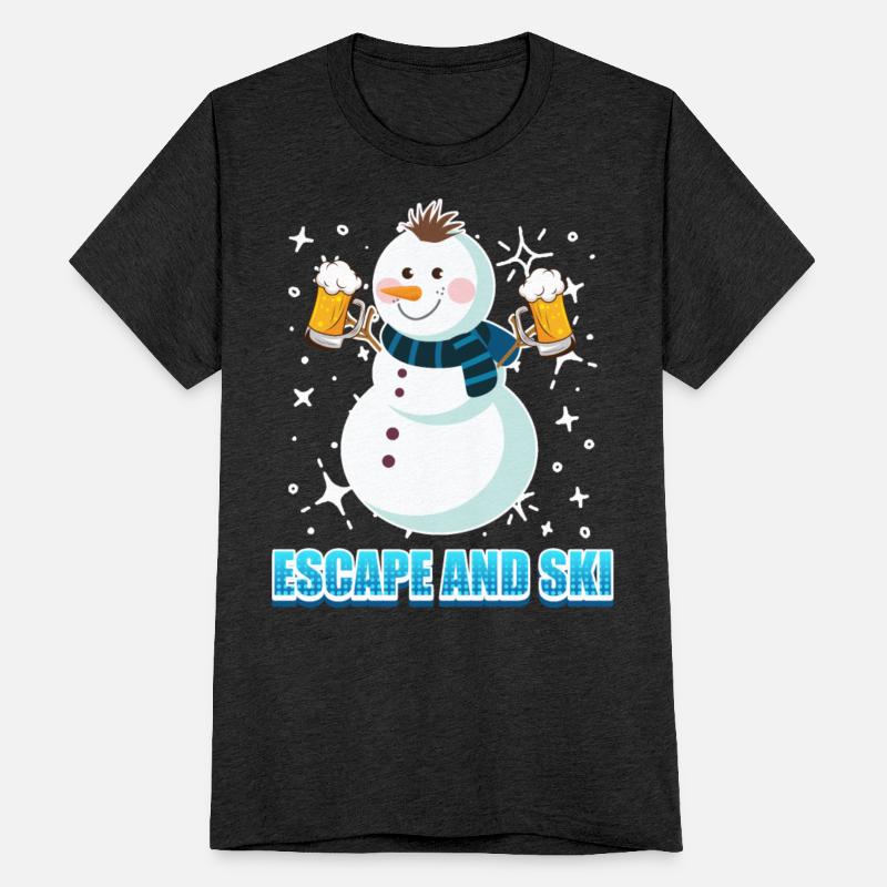 Skier Escape and Ski Snowman Beer Lovers