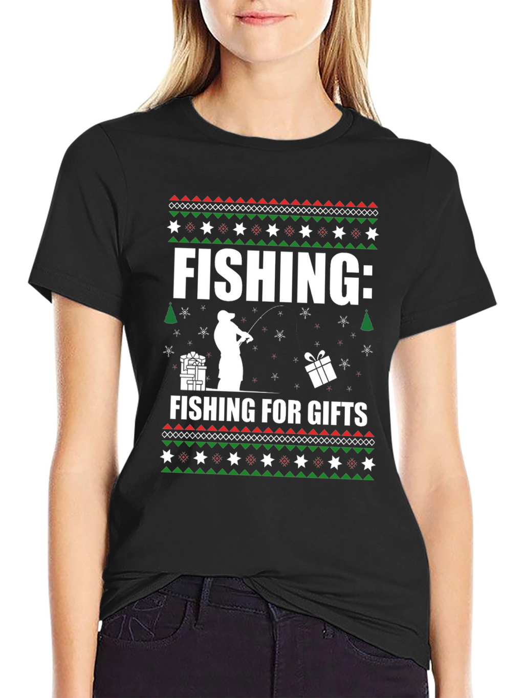 Fishing For Gifts Christmas T-Shirt