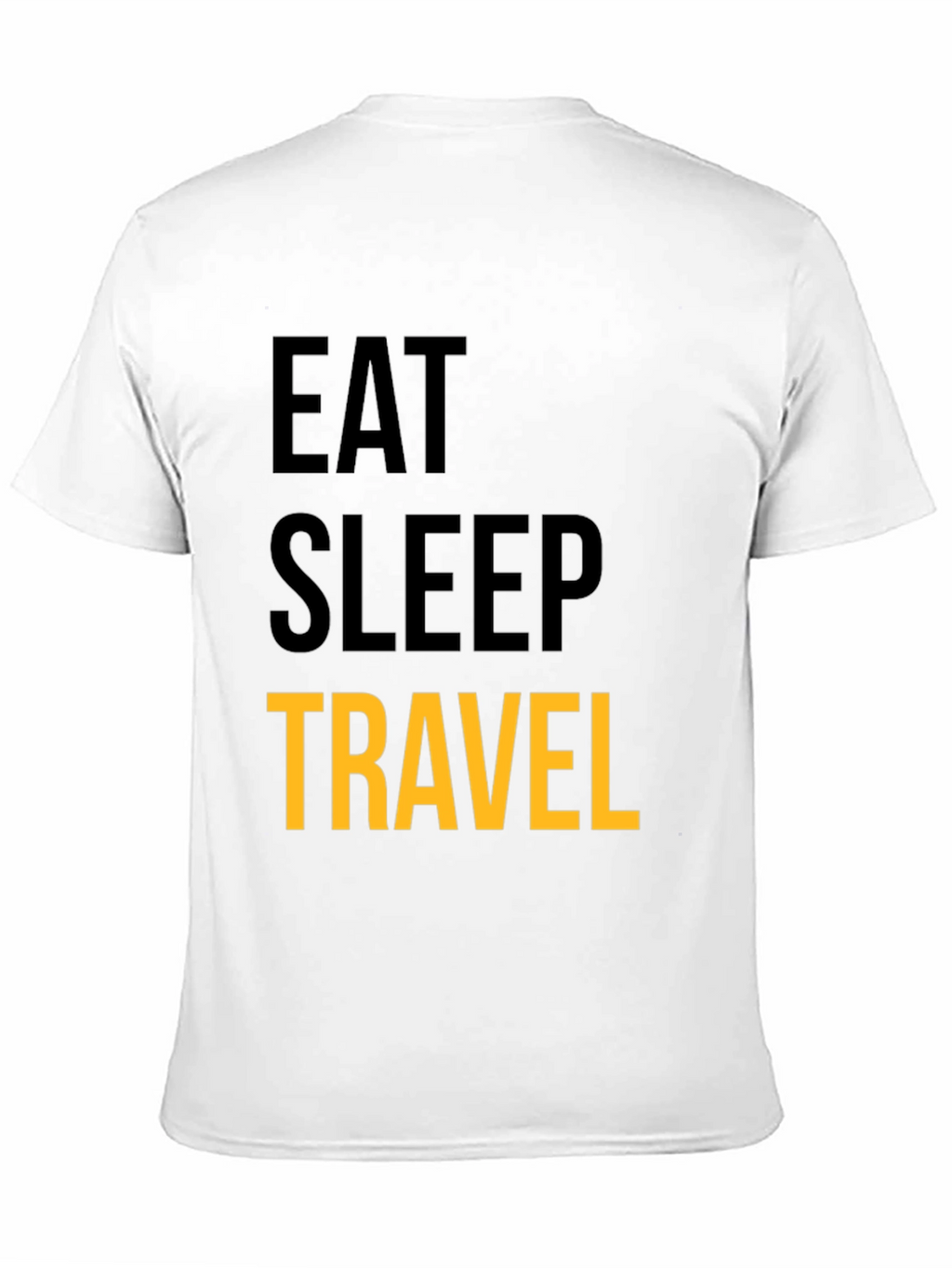 Eat Sleep Travel Graphic Tee - Black Cotton T-Shirt