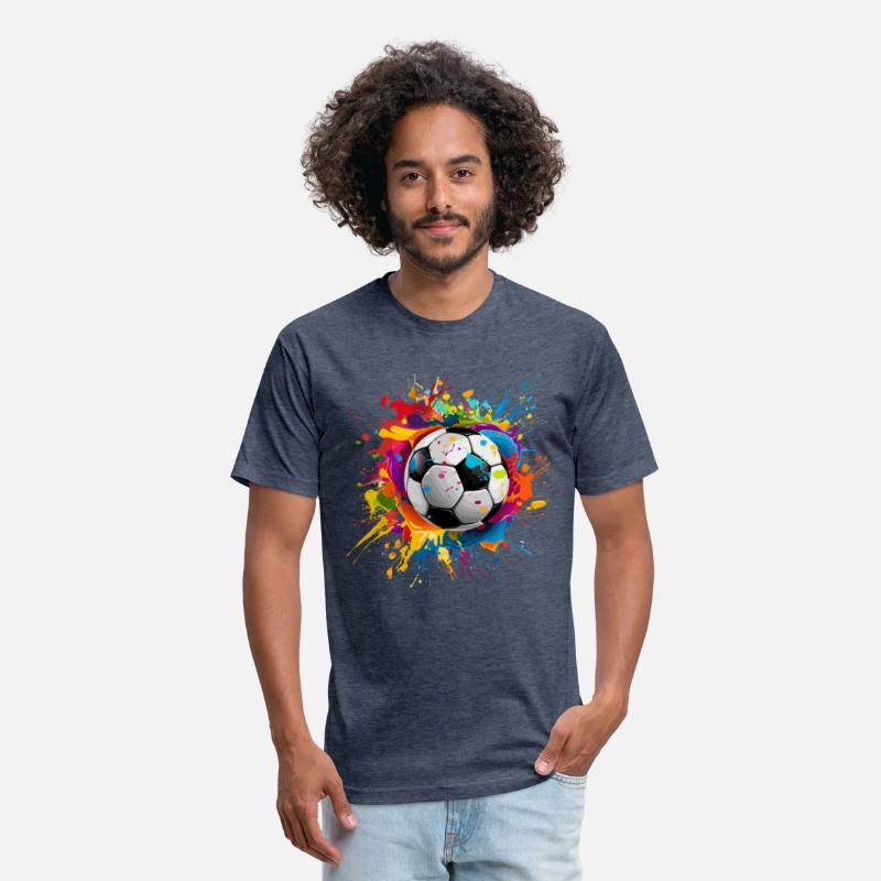 Soccer Ball Vibrant Paint Splatter