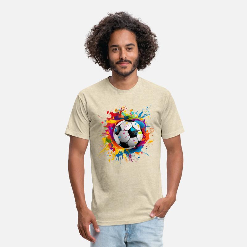 Soccer Ball Vibrant Paint Splatter