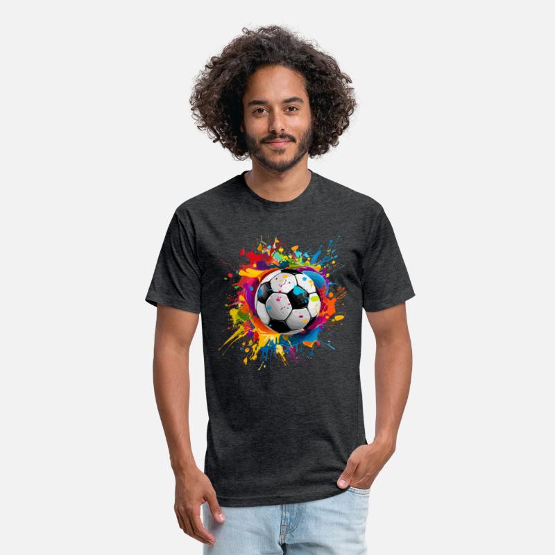Soccer Ball Vibrant Paint Splatter