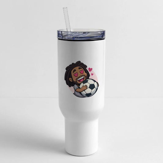 Soccer cartoon brunette man face in love