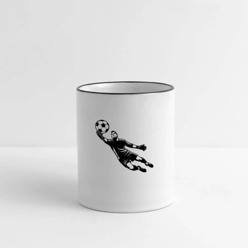 Soccer Goalkeeper Jumps To Save The Ball