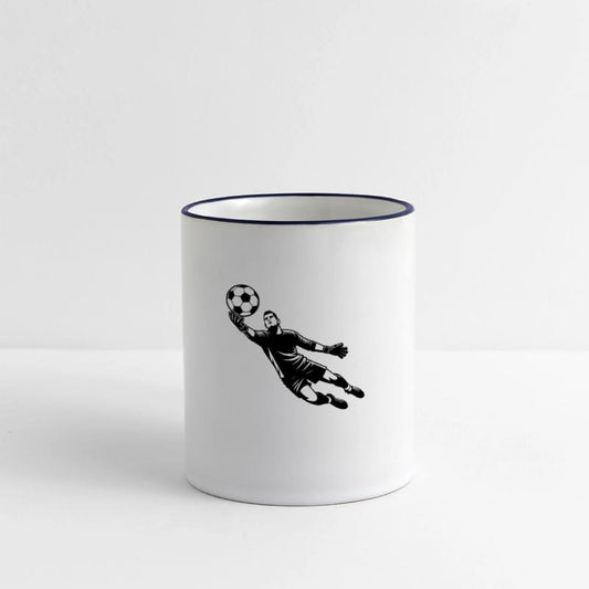 Soccer Goalkeeper Jumps To Save The Ball