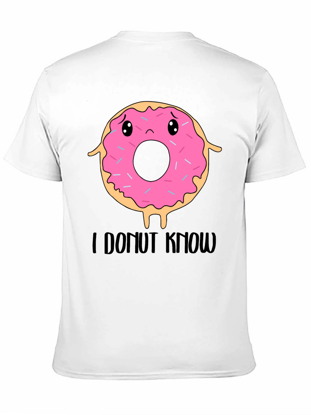 Funny I Donut Know T-Shirt - Black