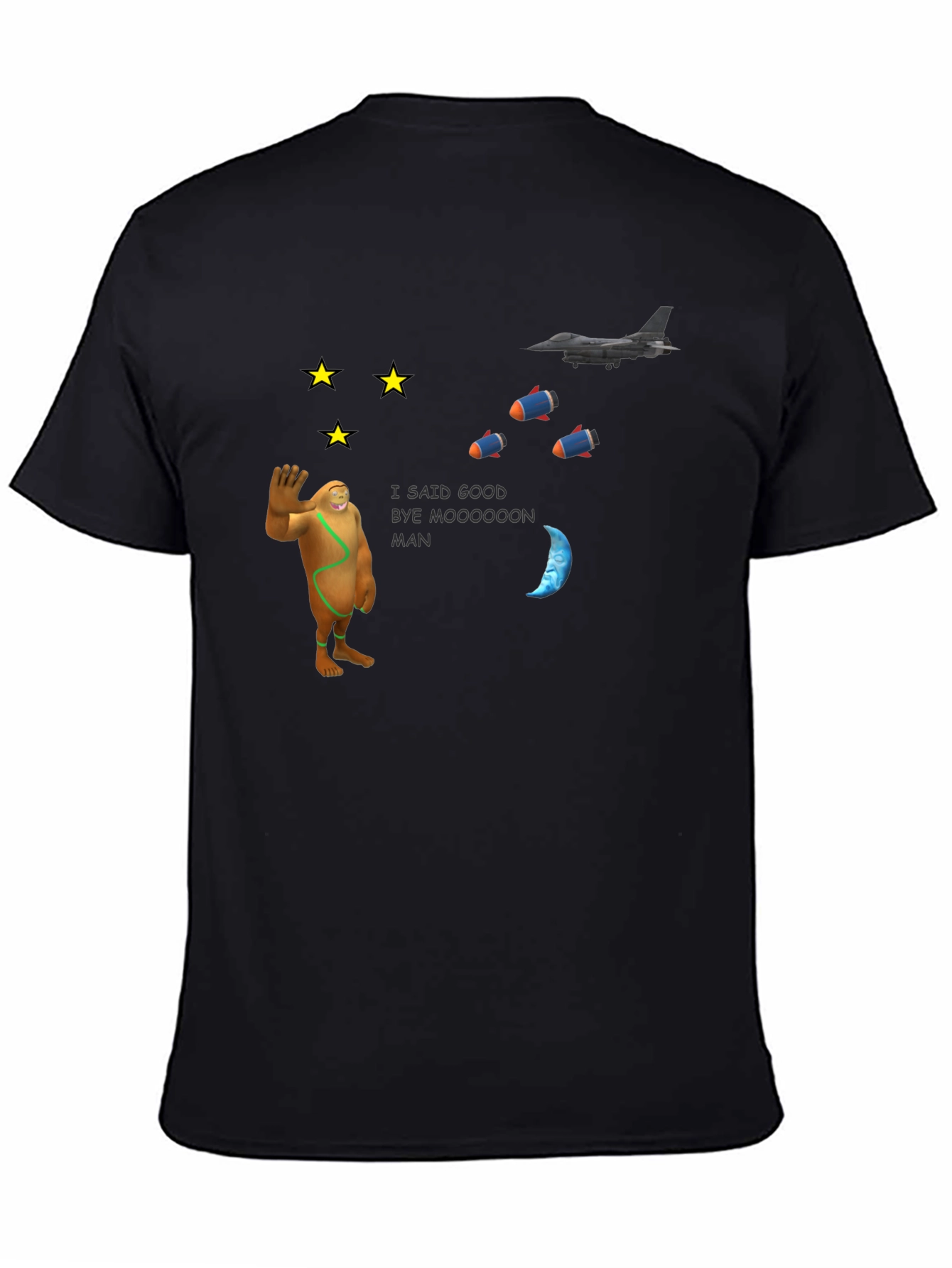 Astronaut Goodbye Black T-Shirt