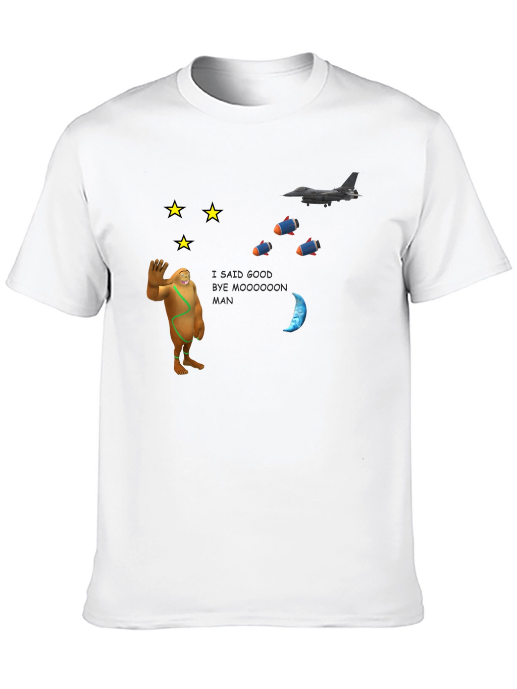 Astronaut Goodbye Black T-Shirt