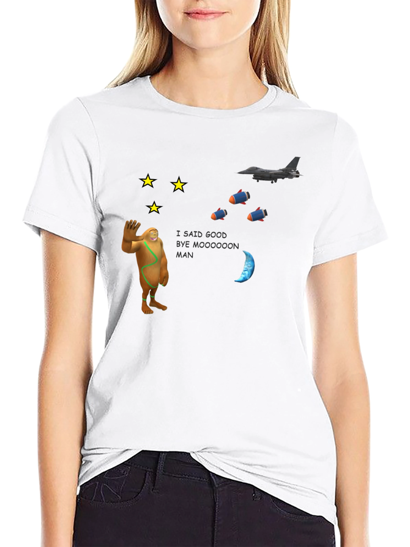 Astronaut Goodbye Black T-Shirt