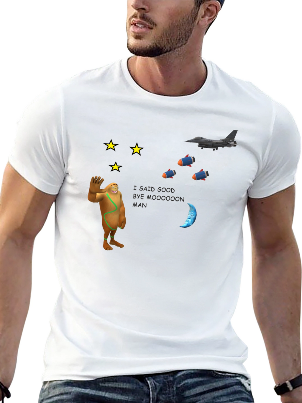 Astronaut Goodbye Black T-Shirt