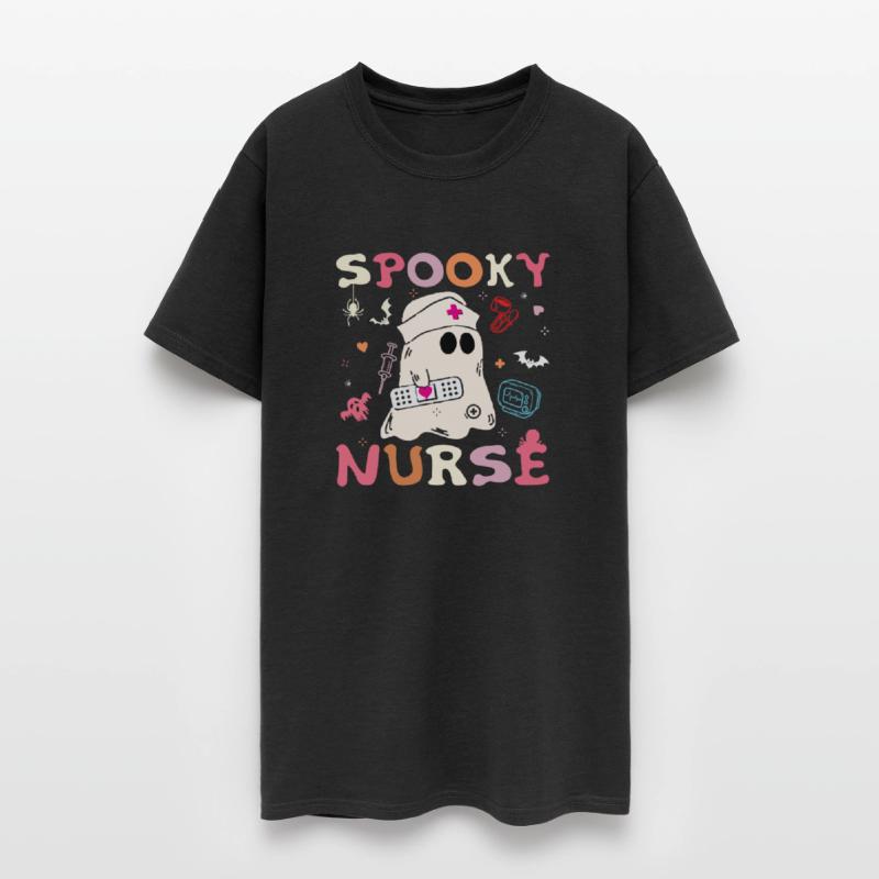 Spooky Nurse Ghost Halloween Cute Groovy Nursing