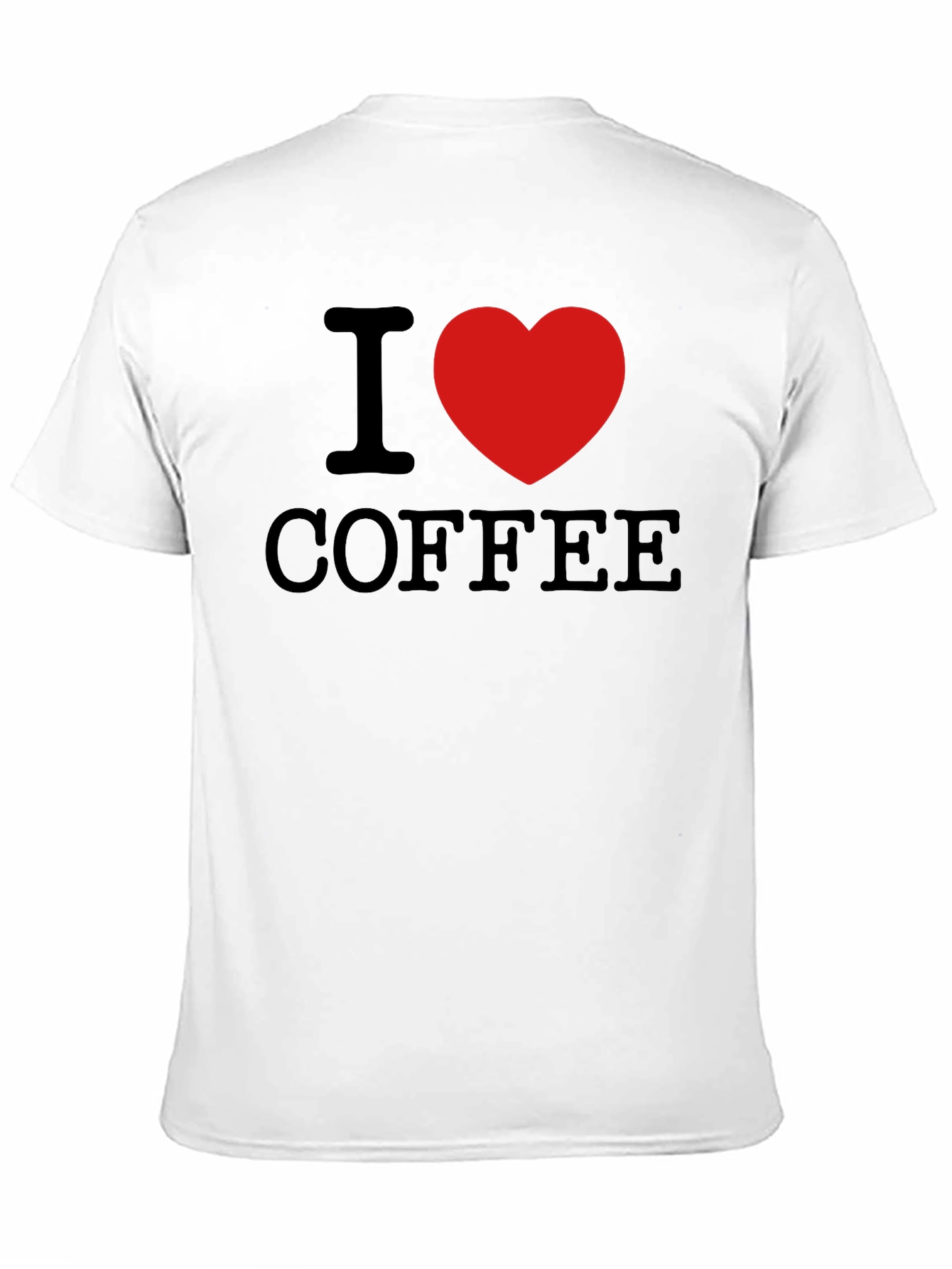 I Heart Coffee Graphic Print T-Shirt - Black