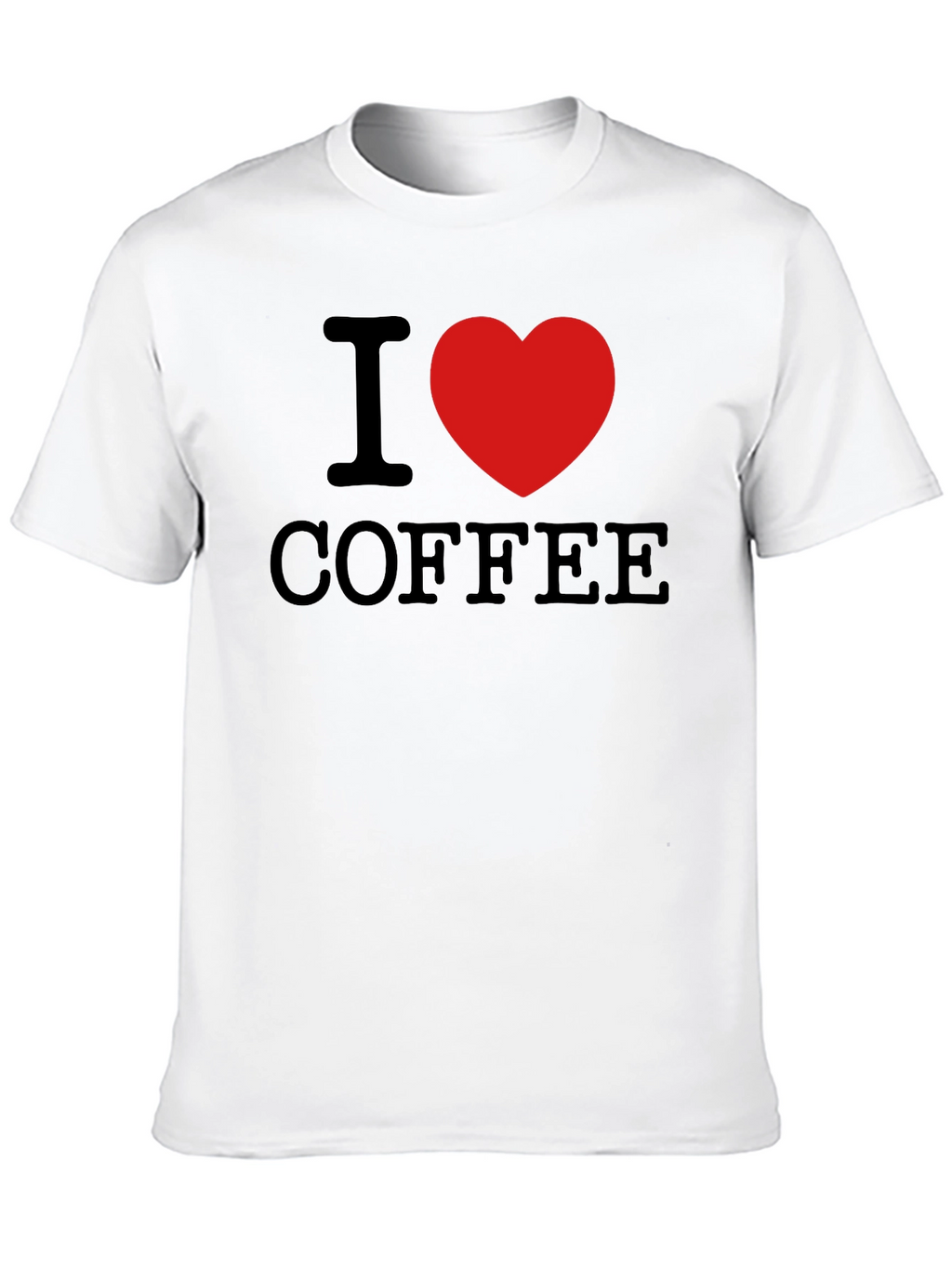 I Heart Coffee Graphic Print T-Shirt - Black