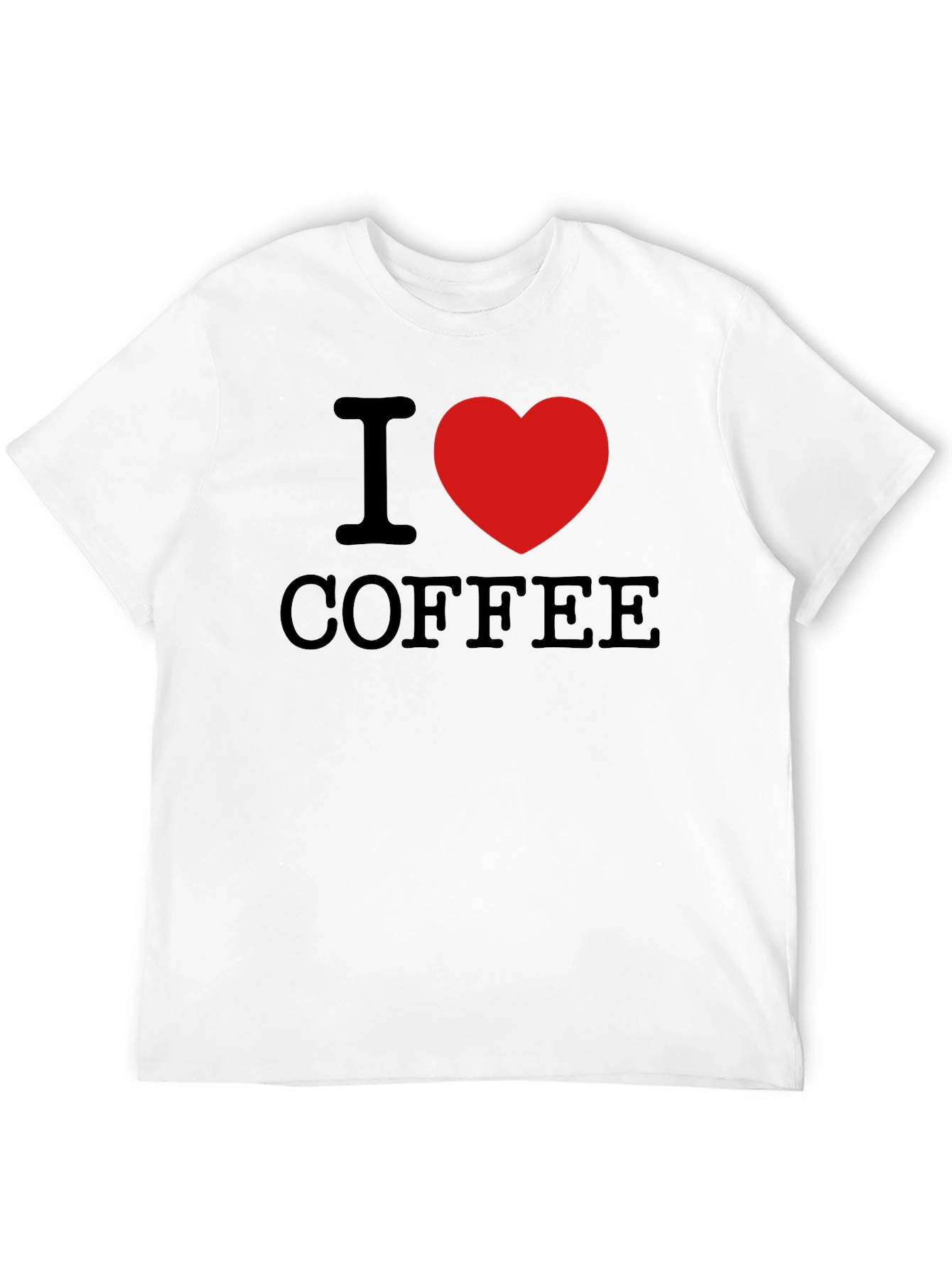 I Heart Coffee Graphic Print T-Shirt - Black