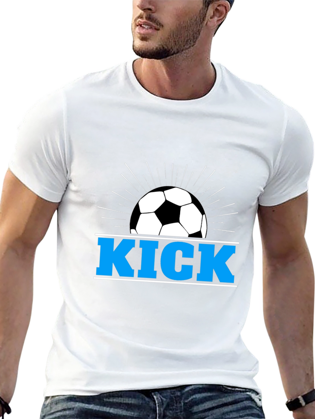 Soccer Kick Graphic T-Shirt - Black