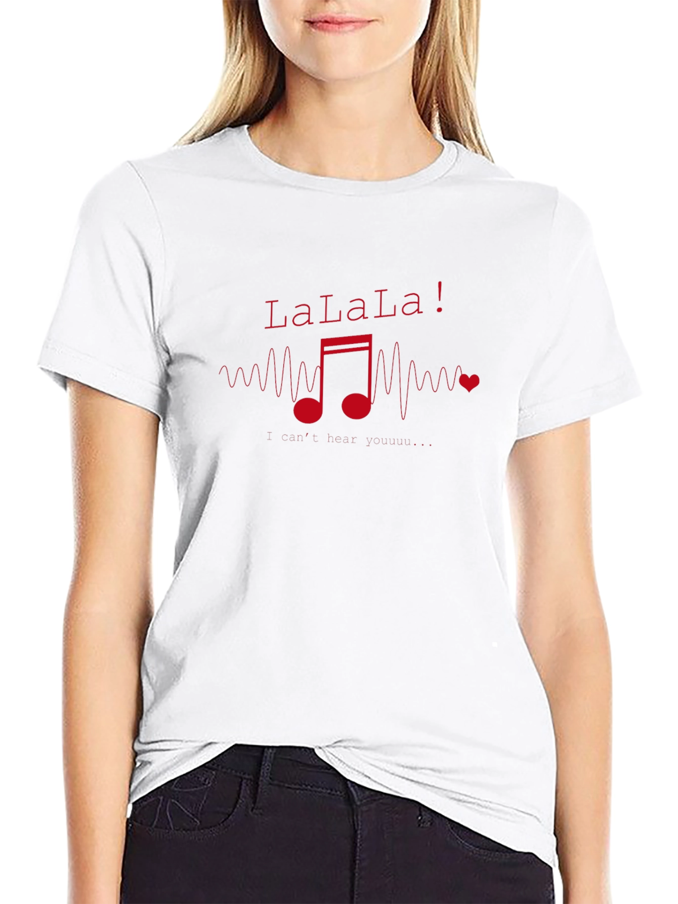 LaLaLa Music Note Graphic T-Shirt