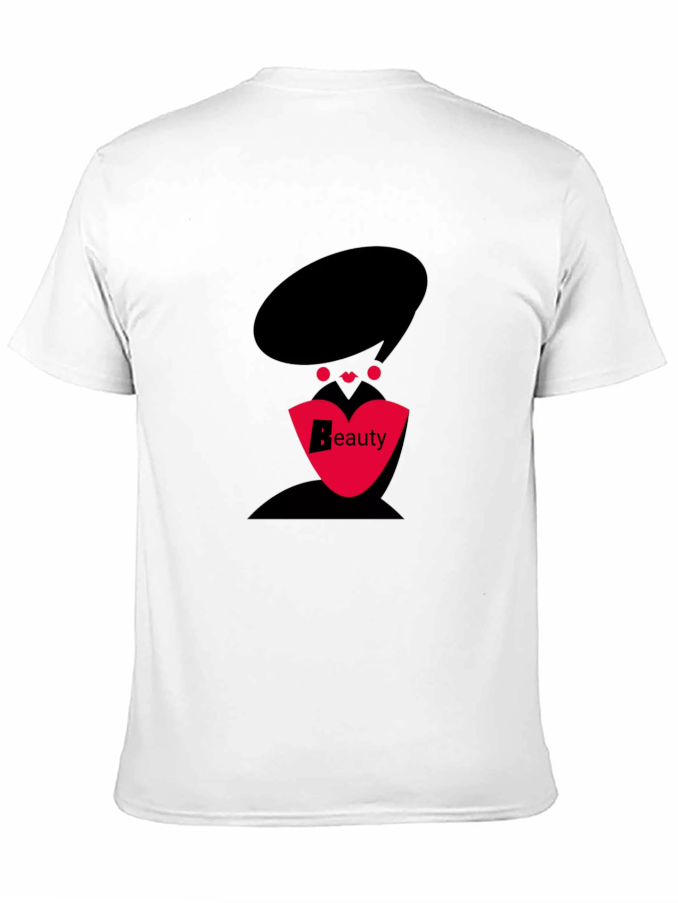 Stylish Black T-Shirt with Beauty Graphic Design