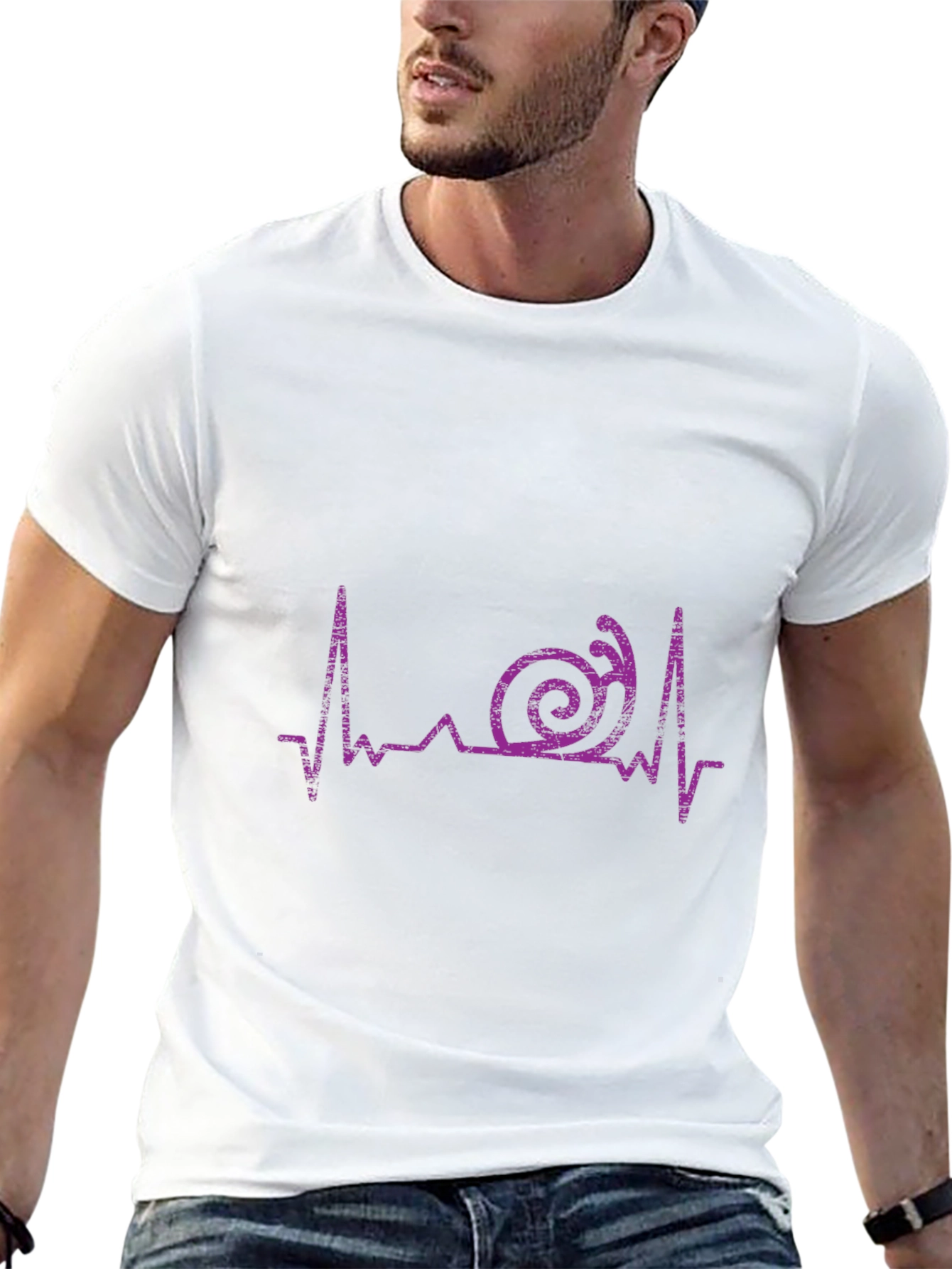 Snail Heartbeat Graphic Tee - Unique Design