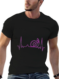 Snail Heartbeat Graphic Tee - Unique Design