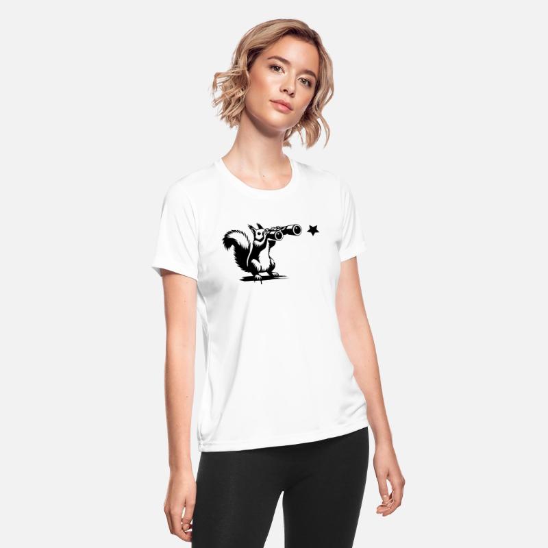 Squirrel with binoculars - looking for the stars