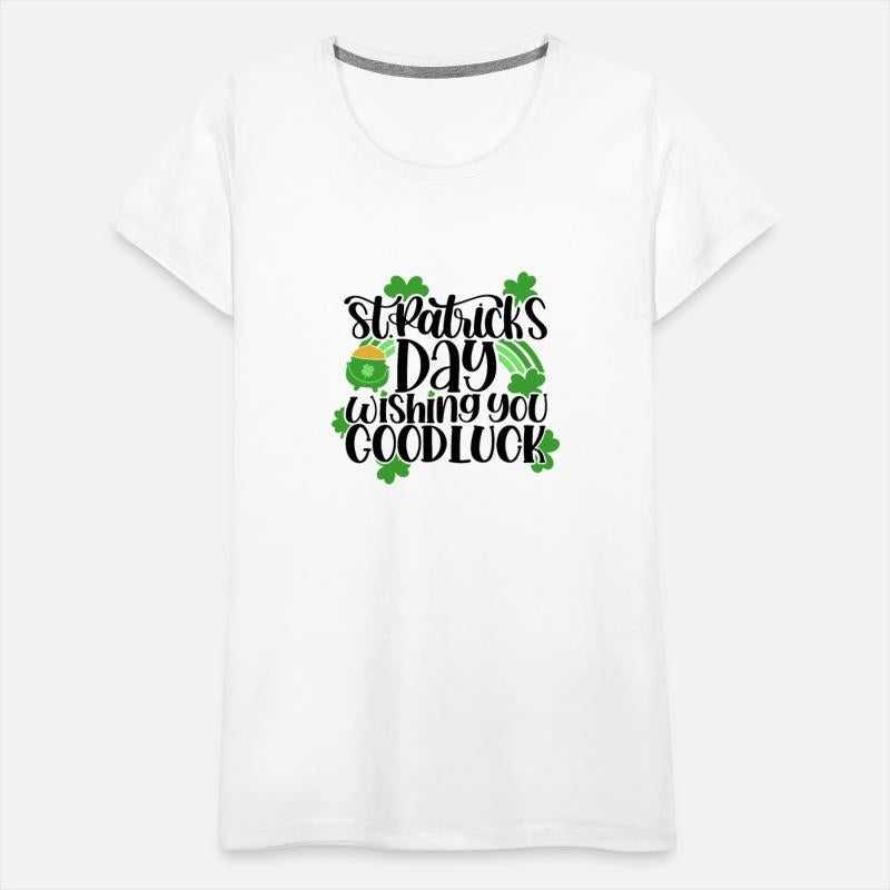 St. Patrick's Day Good Luck T-Shirt, Clover and Po