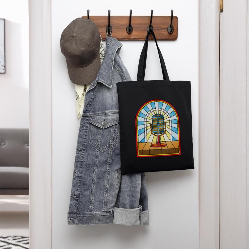 Stained Glass Window Vintage Microphone