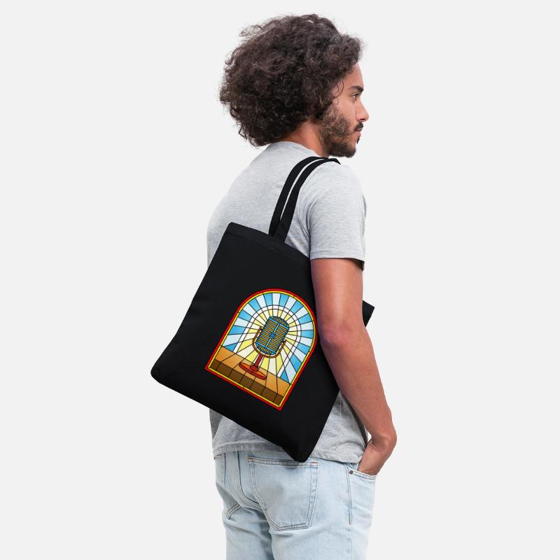 Stained Glass Window Vintage Microphone