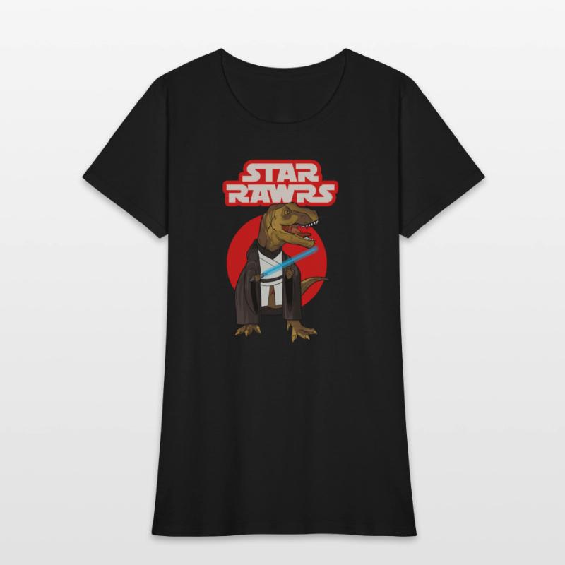 Star Rawrs, Funny Laser Sword T Rex, Cool Dinosaur