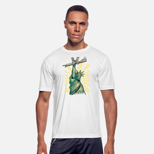 Statue of liberty with machine gun ar 15