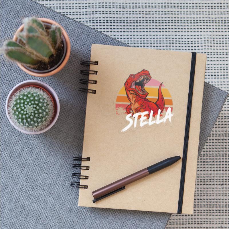 STELLA - Beautiful girls name with T-REX Dinosaur