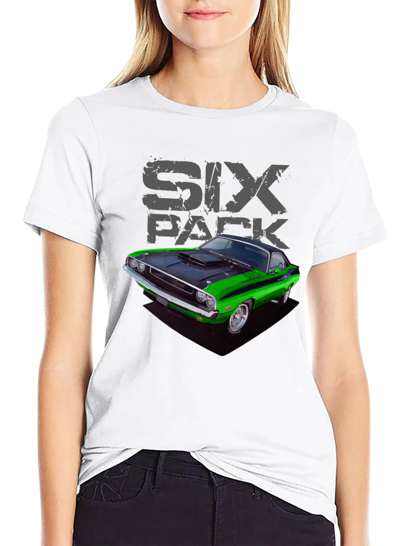 Six Pack Muscle Car Graphic T-Shirt