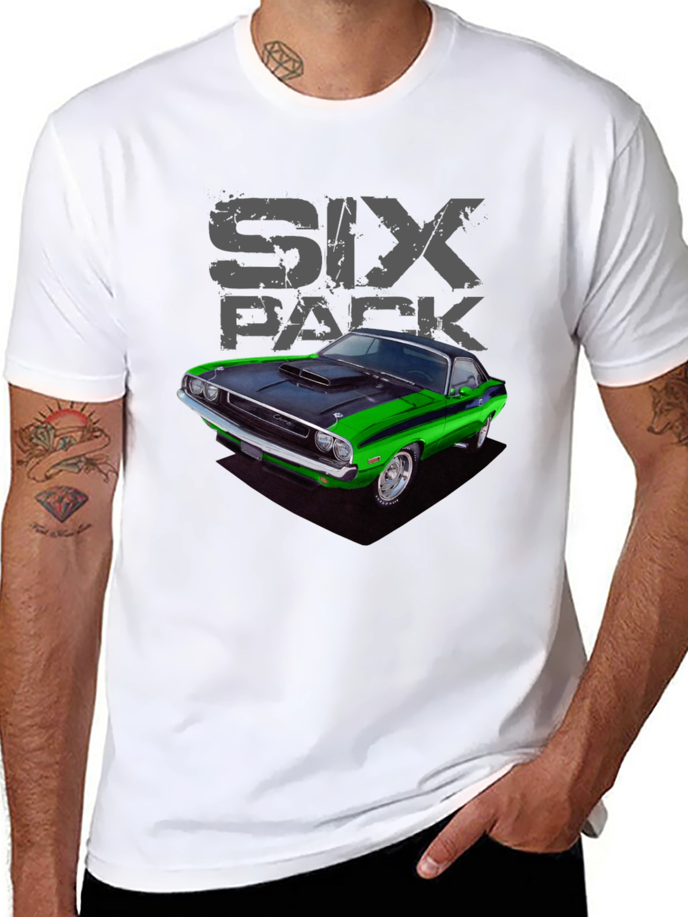 Six Pack Muscle Car Graphic T-Shirt