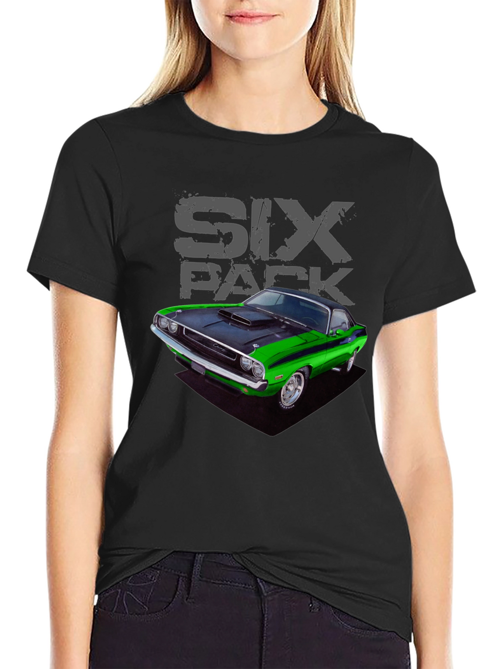 Six Pack Muscle Car Graphic T-Shirt