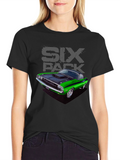 Six Pack Muscle Car Graphic T-Shirt