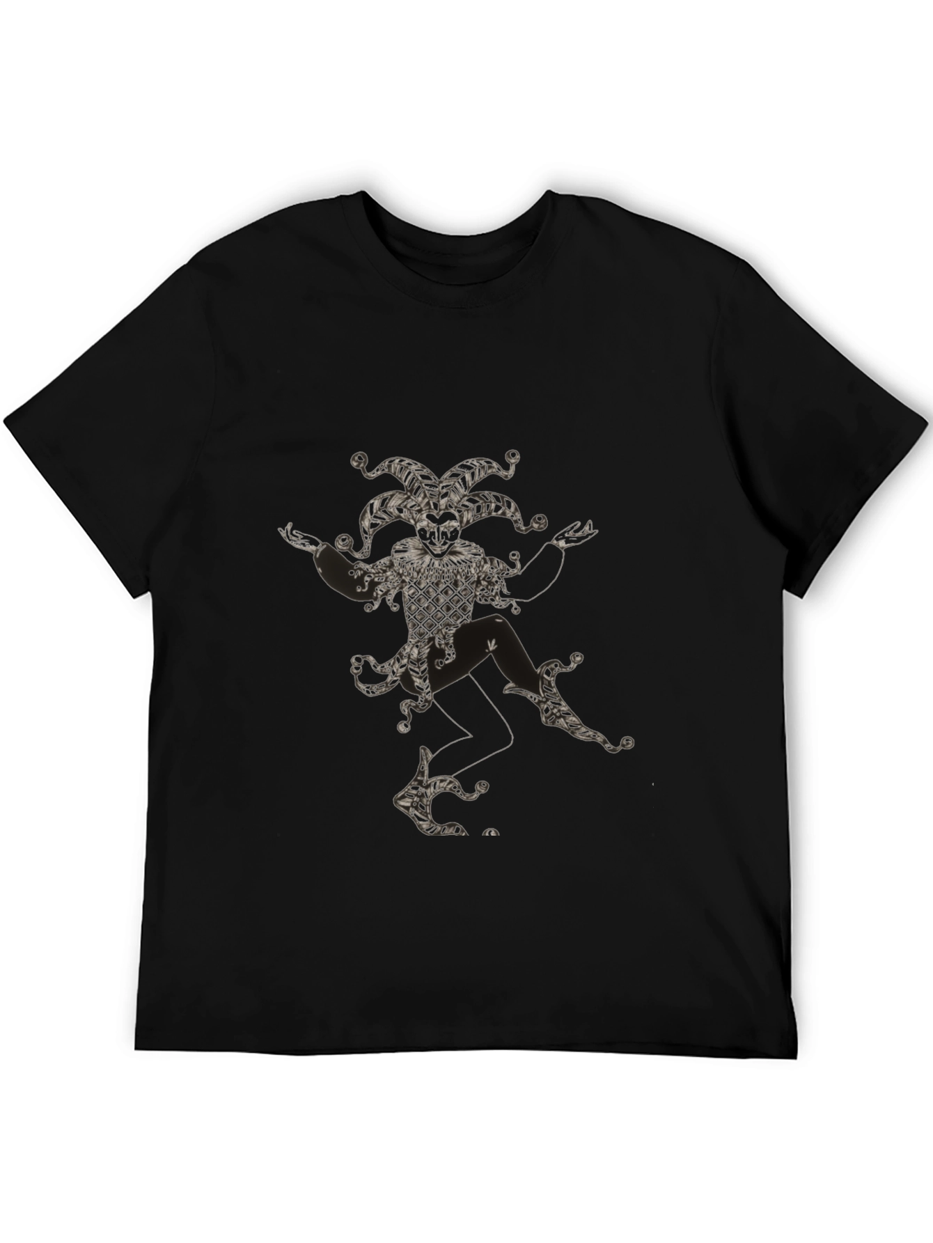 Jester Graphic T-Shirt - Black Cotton Crew Neck Tee