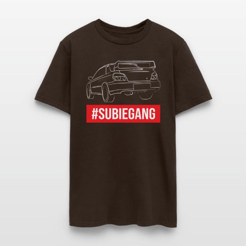 SubieGang Red subaru wrx outline jdm drift car