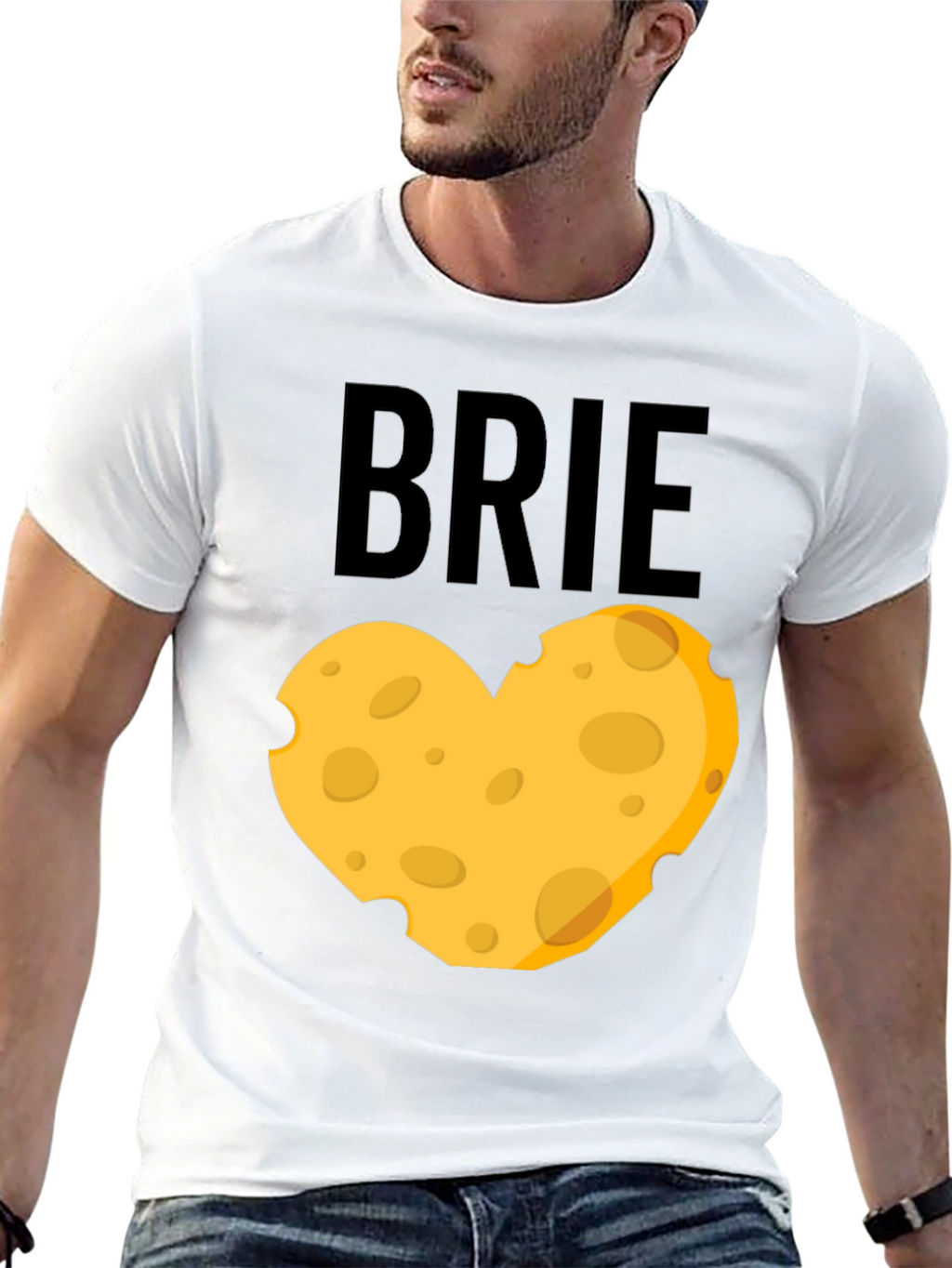 Brie Cheese Lover T-Shirt - Heart Shaped Cheese