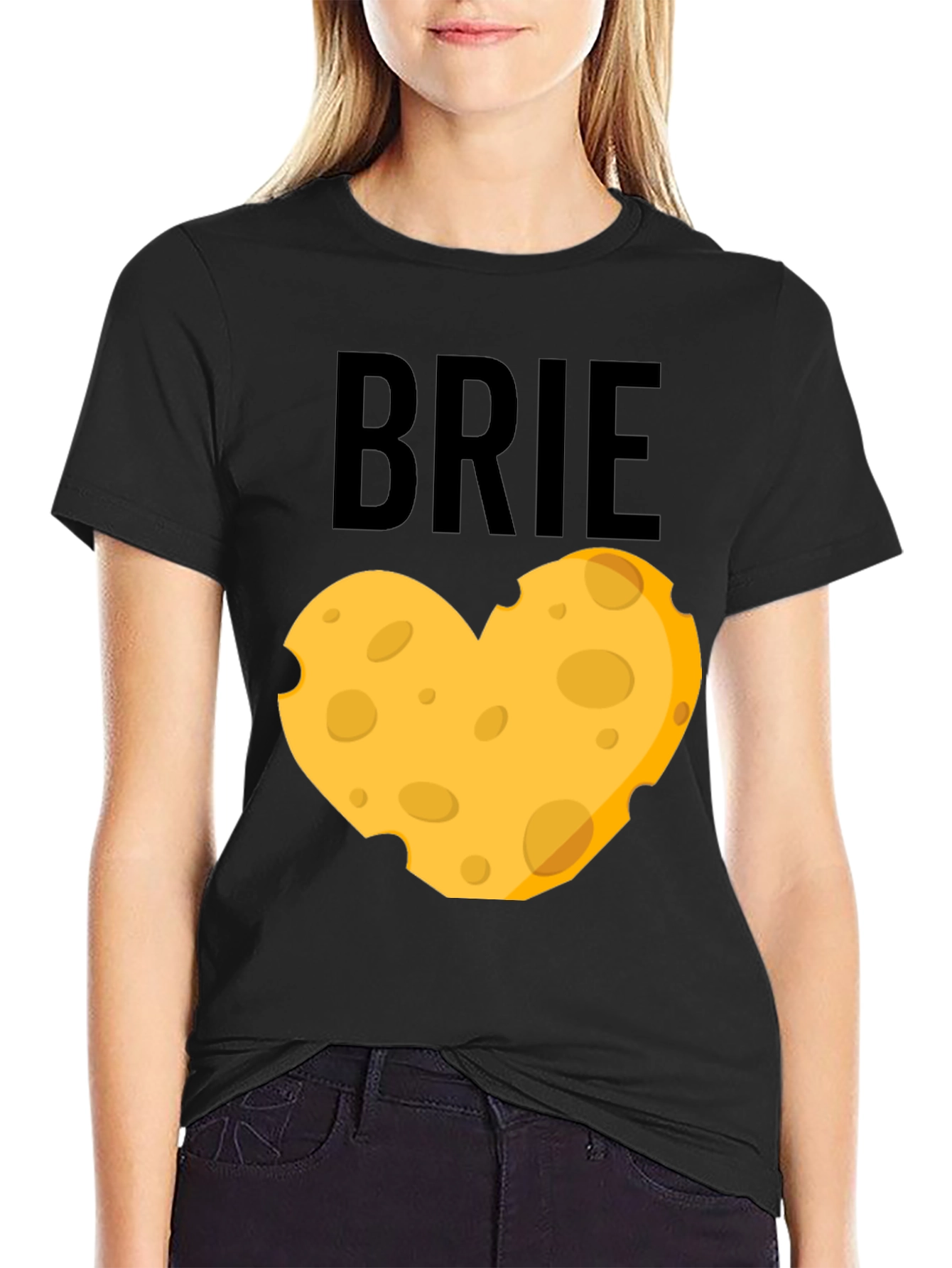 Brie Cheese Lover T-Shirt - Heart Shaped Cheese