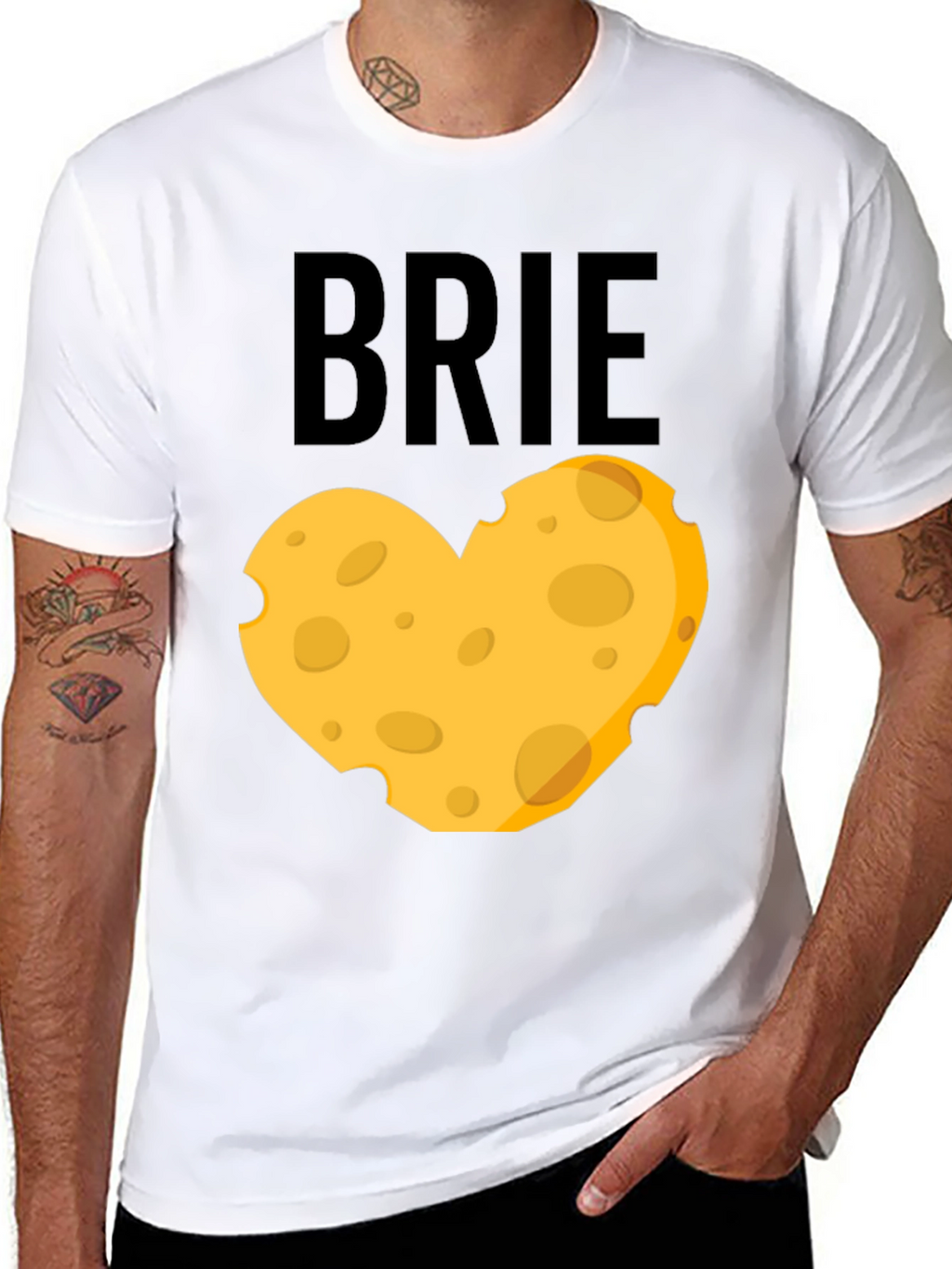 Brie Cheese Lover T-Shirt - Heart Shaped Cheese