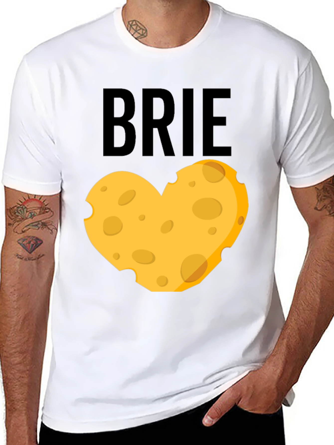 Brie Cheese Lover T-Shirt - Heart Shaped Cheese