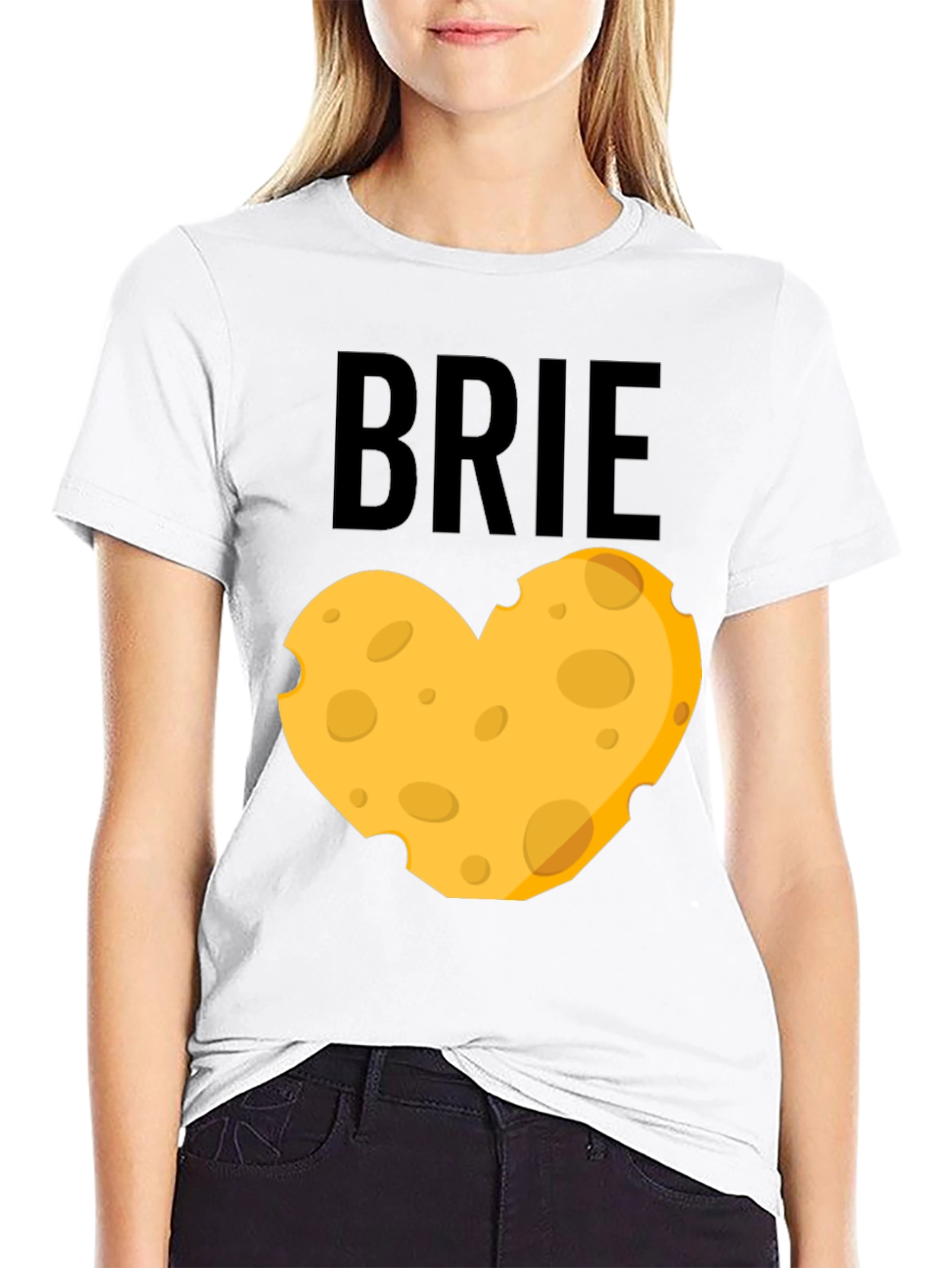 Brie Cheese Lover T-Shirt - Heart Shaped Cheese