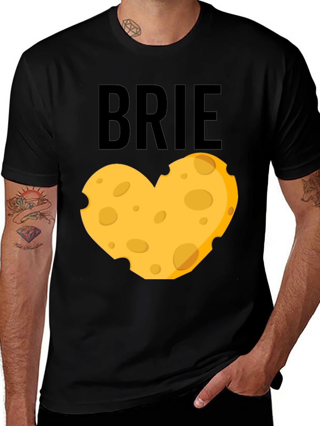 Brie Cheese Lover T-Shirt - Heart Shaped Cheese