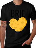 Brie Cheese Lover T-Shirt - Heart Shaped Cheese