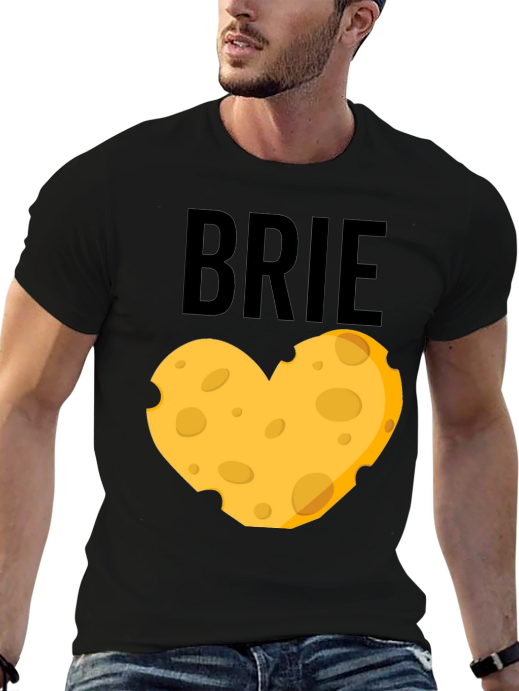 Brie Cheese Lover T-Shirt - Heart Shaped Cheese